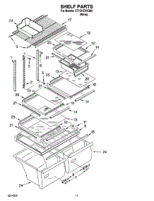 06 - Shelf Parts, Optional Parts parts for Whirlpool Refrigerator ET1CHEXSQ00 from AppliancePartsPros.com