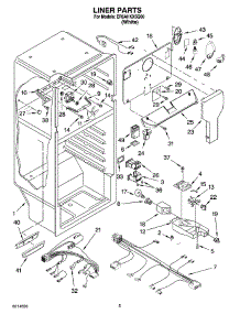 03 - Liner Parts parts for Whirlpool Refrigerator ER6AHKXSQ00 from AppliancePartsPros.com