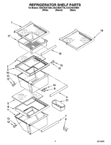 03 - Refrigerator Shelf Parts parts for Whirlpool Refrigerator ED5CHQXTB00 from AppliancePartsPros.com