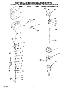 05 - Motor And Ice Container Parts parts for Whirlpool Refrigerator ED5FHAXSL00 from AppliancePartsPros.com