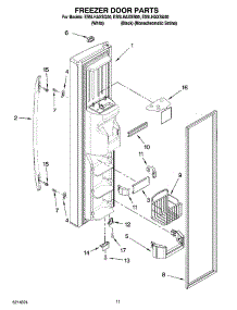 07 - Freezer Door Parts parts for Whirlpool Refrigerator ES5LHAXSQ00 from AppliancePartsPros.com