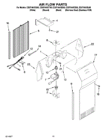 09 - Air Flow Parts parts for Whirlpool Refrigerator ED5FHAXSB00 from AppliancePartsPros.com