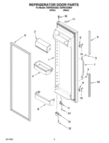 06 - Refrigerator Door Parts parts for Whirlpool Refrigerator ED2FHGXSB00 from AppliancePartsPros.com