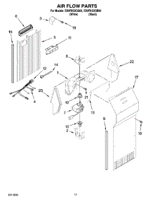 10 - Air Flow Parts parts for Whirlpool Refrigerator ED2FHGXSB00 from AppliancePartsPros.com
