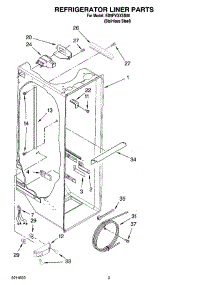 02 - Refrigerator Liner Parts parts for Whirlpool Refrigerator ED5FVGXSS00 from AppliancePartsPros.com