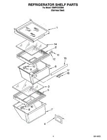03 - Refrigerator Shelf Parts parts for Whirlpool Refrigerator ED5FVGXSS00 from AppliancePartsPros.com