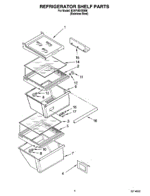 03 - Refrigerator Shelf Parts parts for Whirlpool Refrigerator ED5FVEXSS00 from AppliancePartsPros.com