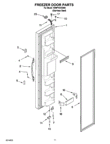 07 - Freezer Door Parts parts for Whirlpool Refrigerator ED5FVGXSS00 from AppliancePartsPros.com