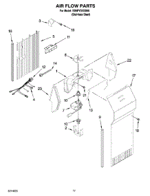 10 - Air Flow Parts parts for Whirlpool Refrigerator ED5FVGXSS00 from AppliancePartsPros.com