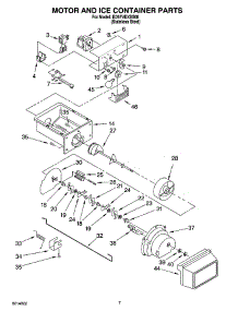 05 - Motor And Ice Container Parts parts for Whirlpool Refrigerator ED5FVEXSS00 from AppliancePartsPros.com