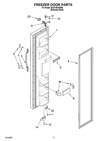 07 - Freezer Door Parts parts for Whirlpool Refrigerator ED5FVEXSS00 from AppliancePartsPros.com
