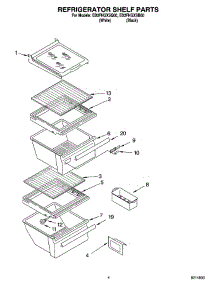 03 - Refrigerator Shelf Parts parts for Whirlpool Refrigerator ED2FHGXSQ00 from AppliancePartsPros.com