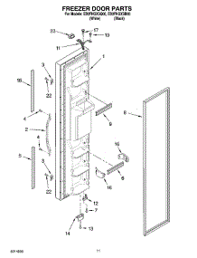 07 - Freezer Door Parts parts for Whirlpool Refrigerator ED2FHGXSQ00 from AppliancePartsPros.com