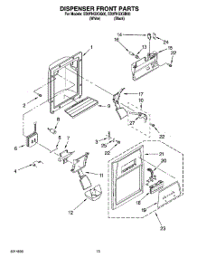 08 - Dispenser Front Parts parts for Whirlpool Refrigerator ED2FHGXSQ00 from AppliancePartsPros.com