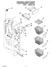 04 - Freezer Liner Parts parts for Whirlpool Refrigerator 7GS6SHEXPQ01 from AppliancePartsPros.com