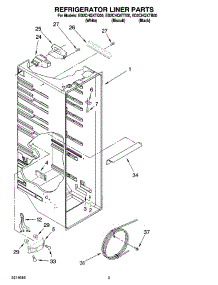 02 - Refrigerator Liner Parts parts for Whirlpool Refrigerator ED2CHQXTQ00 from AppliancePartsPros.com