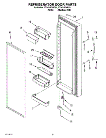 06 - Refrigerator Door Parts parts for Whirlpool Refrigerator 7GS6SHEXPQ01 from AppliancePartsPros.com