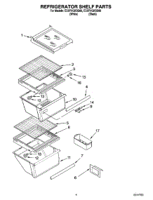 03 - Refrigerator Shelf Parts parts for Whirlpool Refrigerator ED5FHGXSB00 from AppliancePartsPros.com