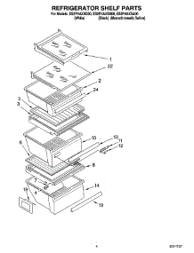 03 - Refrigerator Shelf Parts parts for Whirlpool Refrigerator ES2FHAXSB00 from AppliancePartsPros.com