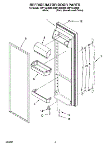 06 - Refrigerator Door Parts parts for Whirlpool Refrigerator ES2FHAXSB00 from AppliancePartsPros.com