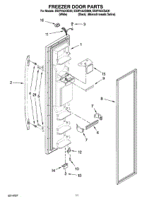 07 - Freezer Door Parts parts for Whirlpool Refrigerator ES2FHAXSB00 from AppliancePartsPros.com