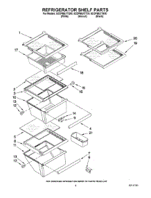03 - Refrigerator Shelf Parts parts for Whirlpool Refrigerator ED2PBEXTQ00 from AppliancePartsPros.com
