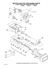 05 - Motor And Ice Container Parts parts for Whirlpool Refrigerator ED2PBEXTQ00 from AppliancePartsPros.com