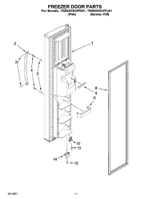 07 - Freezer Door Parts parts for Whirlpool Refrigerator 7GS2SHEXPL01 from AppliancePartsPros.com
