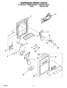 08 - Dispenser Front Parts parts for Whirlpool Refrigerator 7GS2SHEXPL01 from AppliancePartsPros.com