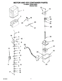 05 - Motor And Ice Container Parts parts for Whirlpool Refrigerator 7GS6SHEXMS01 from AppliancePartsPros.com