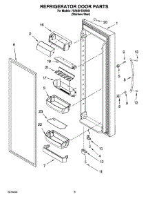 06 - Refrigerator Door Parts parts for Whirlpool Refrigerator 7GS6SHEXMS01 from AppliancePartsPros.com