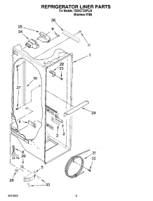 02 - Refrigerator Liner Parts parts for Whirlpool Refrigerator 7ED2GTQXPL01 from AppliancePartsPros.com