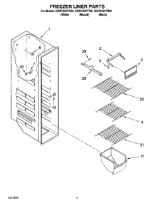 04 - Freezer Liner Parts parts for Whirlpool Refrigerator ED2CHQXTT00 from AppliancePartsPros.com