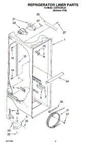 02 - Refrigerator Liner Parts parts for Whirlpool Refrigerator ED2FHEXNL02 from AppliancePartsPros.com