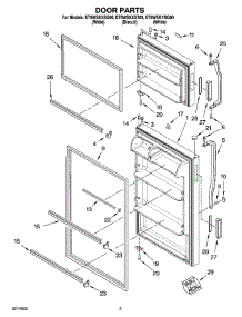 02 - Door Parts parts for Whirlpool Refrigerator ET6WSKYSQ00 from AppliancePartsPros.com