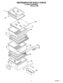 03 - Refrigerator Shelf Parts parts for Whirlpool Refrigerator ED2SHAXML12 from AppliancePartsPros.com