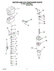 05 - Motor And Ice Container Parts parts for Whirlpool Refrigerator ED2SHAXML12 from AppliancePartsPros.com