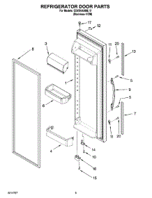 06 - Refrigerator Door Parts parts for Whirlpool Refrigerator ED2SHAXML12 from AppliancePartsPros.com