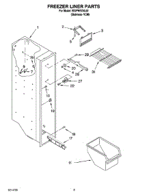 04 - Freezer Liner Parts parts for Whirlpool Refrigerator ED2FHEXNL02 from AppliancePartsPros.com
