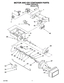 05 - Motor And Ice Container Parts parts for Whirlpool Refrigerator ED2FHEXNL02 from AppliancePartsPros.com