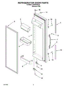 06 - Refrigerator Door Parts parts for Whirlpool Refrigerator ED2FHEXNL02 from AppliancePartsPros.com