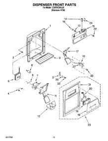 08 - Dispenser Front Parts parts for Whirlpool Refrigerator ED2FHEXNL02 from AppliancePartsPros.com