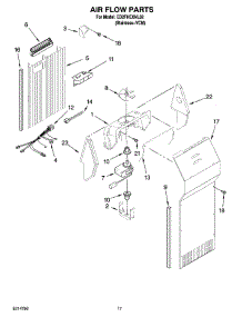 10 - Air Flow Parts parts for Whirlpool Refrigerator ED2FHEXNL02 from AppliancePartsPros.com