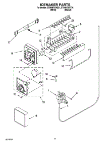 05 - Icemaker Parts parts for Whirlpool Refrigerator GT9MHTXRT01 from AppliancePartsPros.com