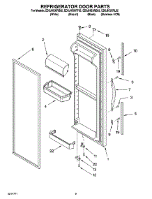06 - Refrigerator Door Parts parts for Whirlpool Refrigerator ED5JHGXRL02 from AppliancePartsPros.com