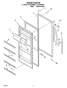 03 - Door Parts parts for Whirlpool Refrigerator EL7ATRRMQ07 from AppliancePartsPros.com