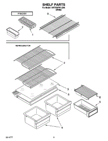 05 - Shelf Parts, Optional Parts parts for Whirlpool Refrigerator 5VET6WPKLQ04 from AppliancePartsPros.com