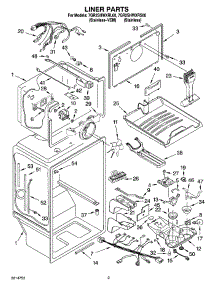 02 - Liner Parts parts for Whirlpool Refrigerator 7GR2SHWXRS00 from AppliancePartsPros.com