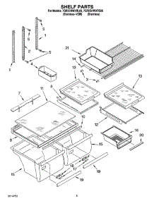 03 - Shelf Parts parts for Whirlpool Refrigerator 7GR2SHWXRS00 from AppliancePartsPros.com
