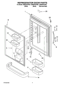 05 - Refrigerator Door Parts parts for Whirlpool Refrigerator GB9SHDXPS01 from AppliancePartsPros.com